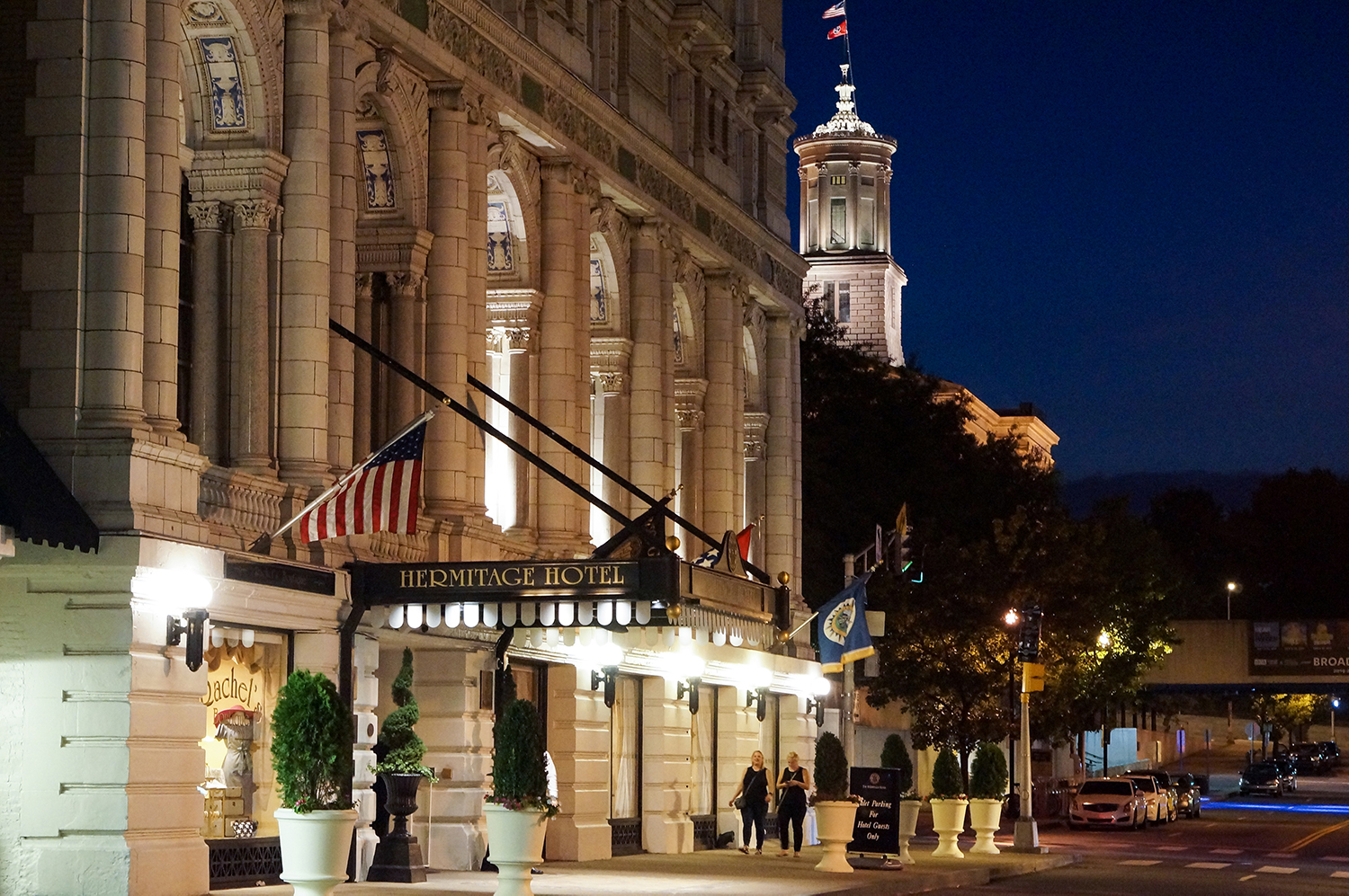 Outside of Hermitage Hotel