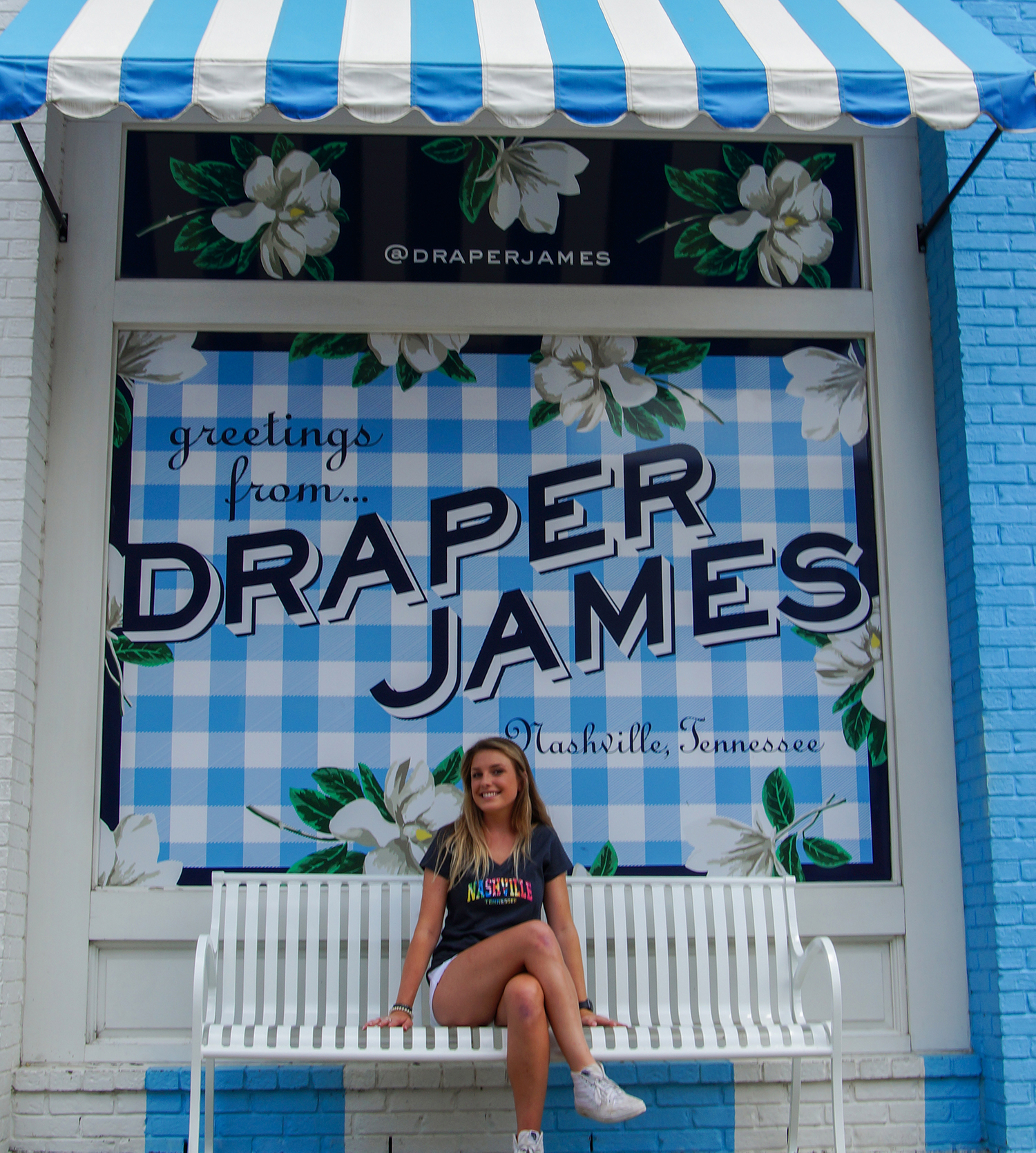 Draper James Mural Bench